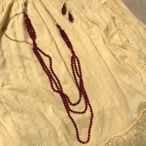 Necklace and earrings